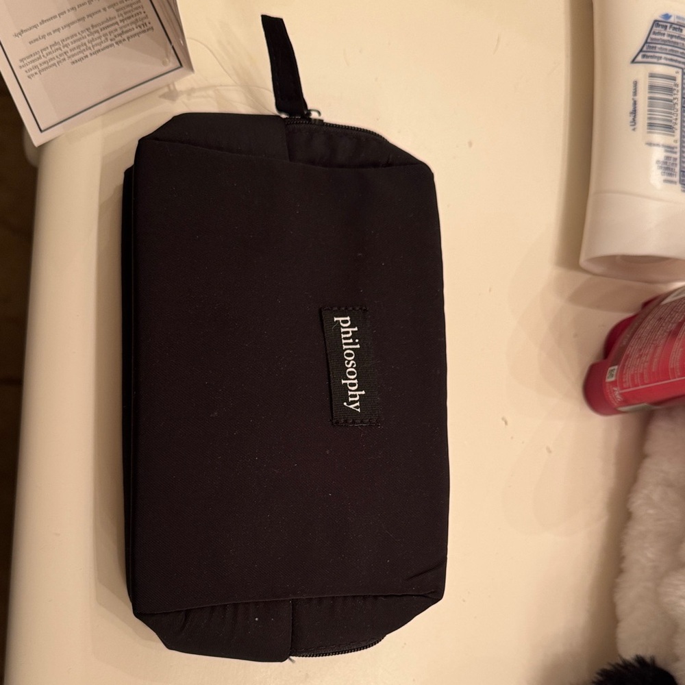 Philosophy Black Cosmetic Zip Pouch